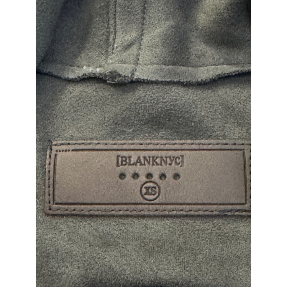 Blank NYC Womens Gray Faux Suede Asymmetric Zip Moto Jacket XS 76X-9020NO - Picture 4 of 7